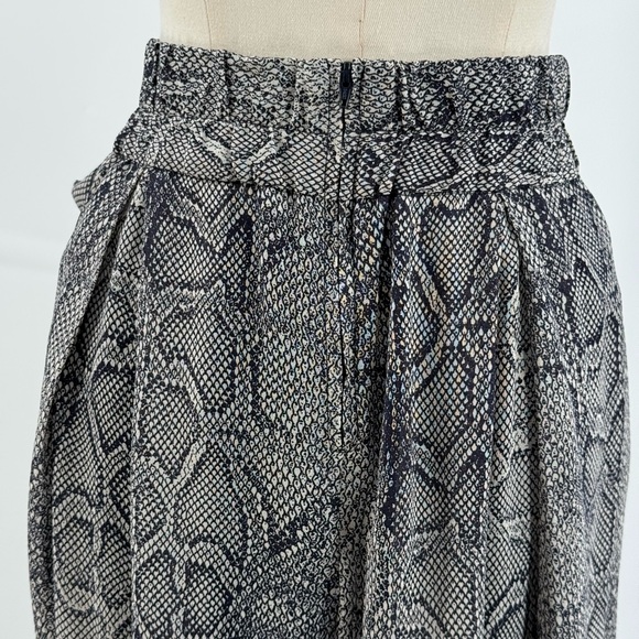 Maeve by Anthropologie Annette Midi Skirt Snake Print Blue Size 8 - Picture 8 of 16